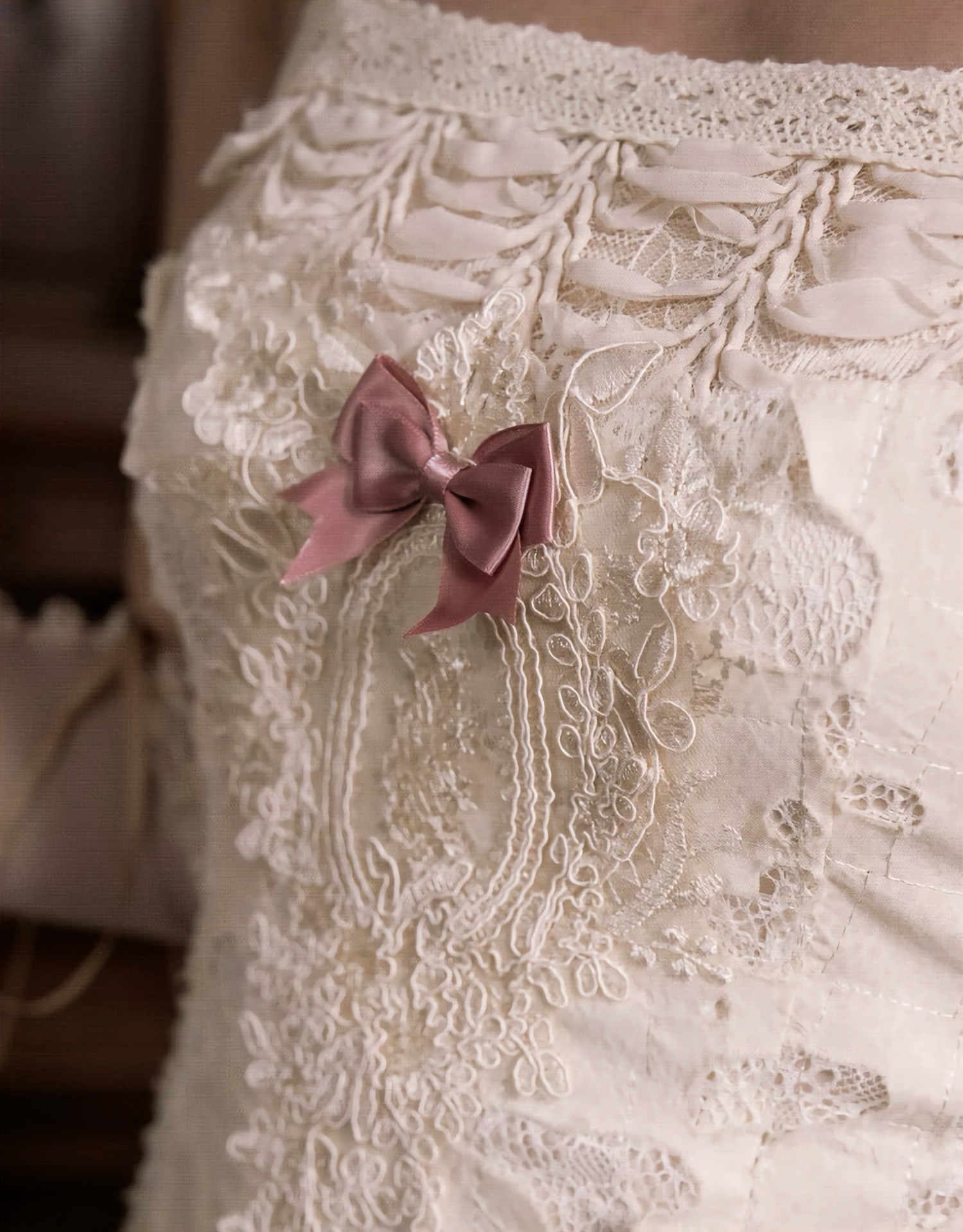 Cotton Love Bow Hollow Strap Dress / DR05