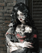 Gothic Beaded Embroidered Hooded Cape / CT04