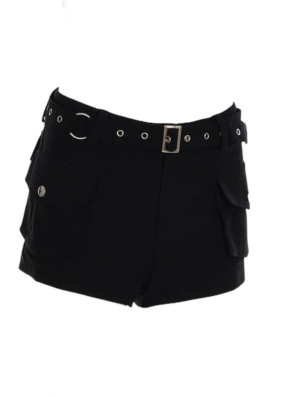 メタルベルトブラックショートパンツ / VO1135