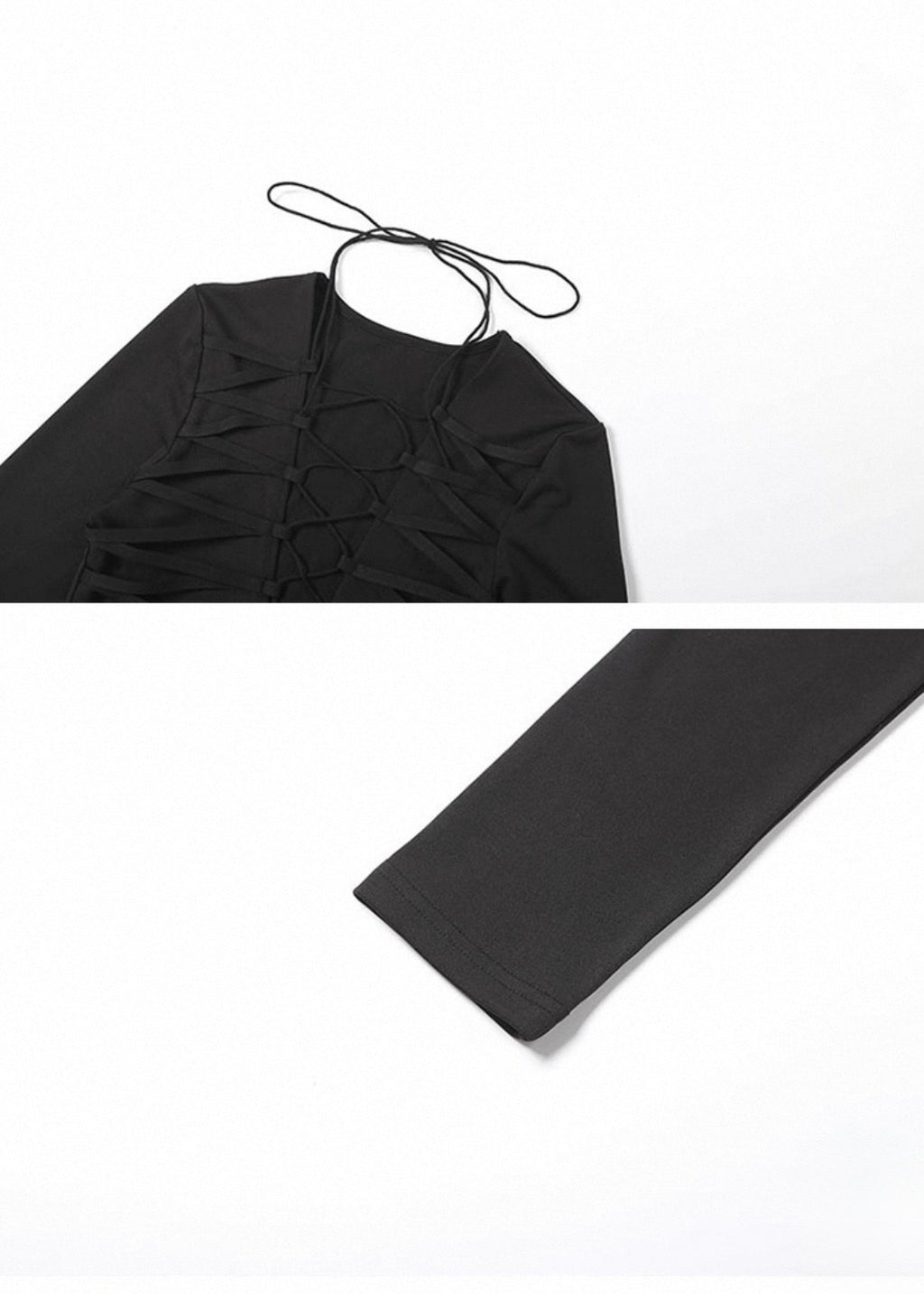 V ネックタイアップロングT / VO1314