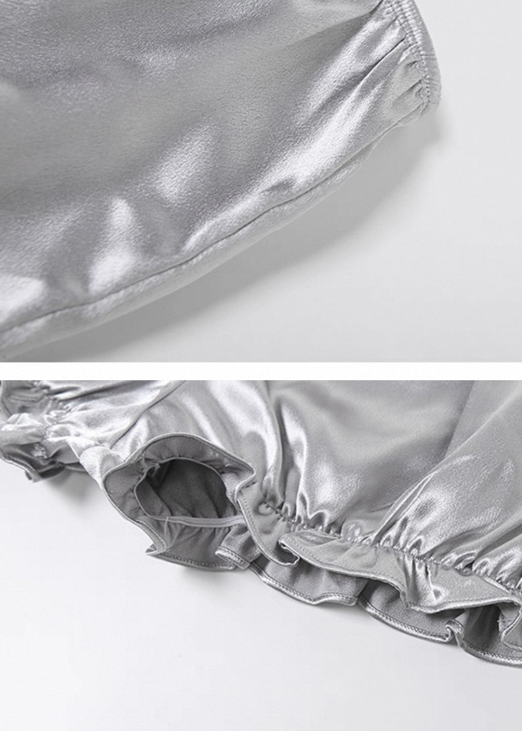 ローズストラップ付きサテンロンパース / VO1226