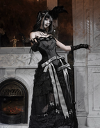 Black Lace Rabbit Hat / NC05