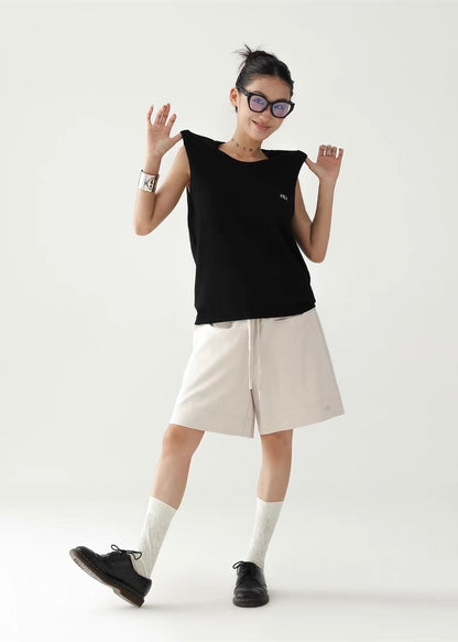 Simple loose knit vest top / AS1280