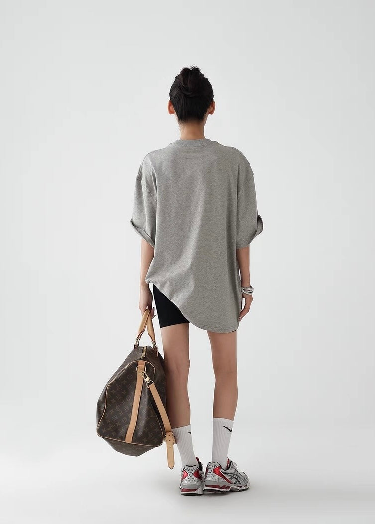 Loose casual round neck short sleeve T-shirt / AS1260