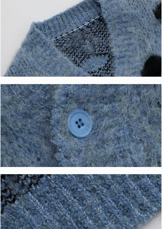 leopard knit cardigan / AS1122