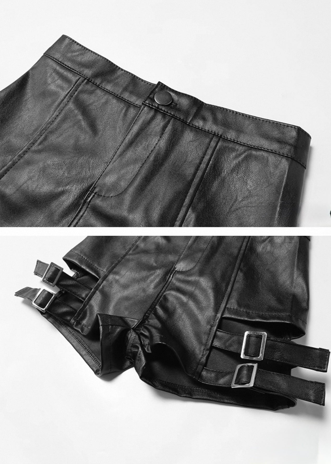PUレザースリムホットパンツ / VO1132
