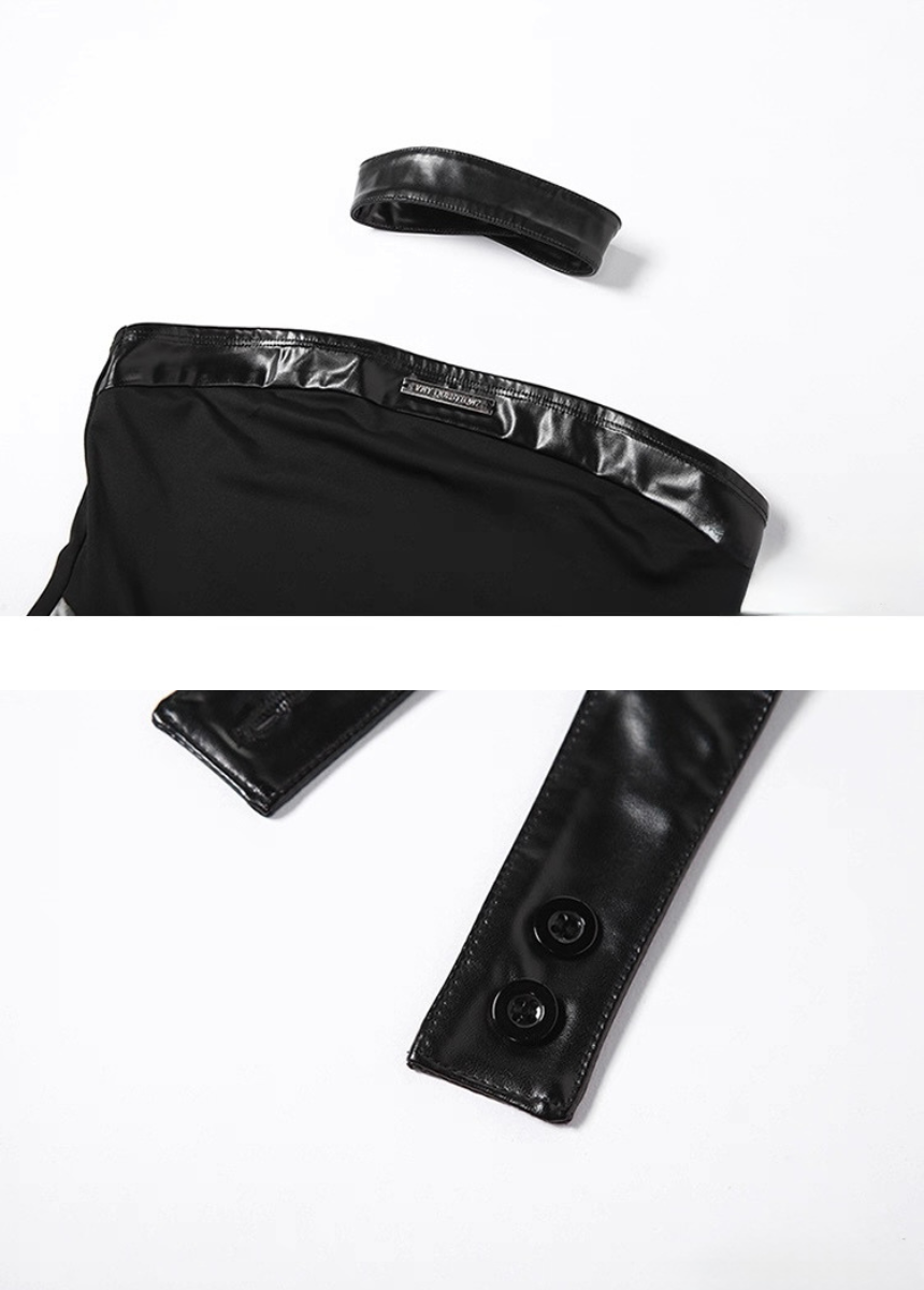 PUレザーヘムバンドゥトップ / VO1107