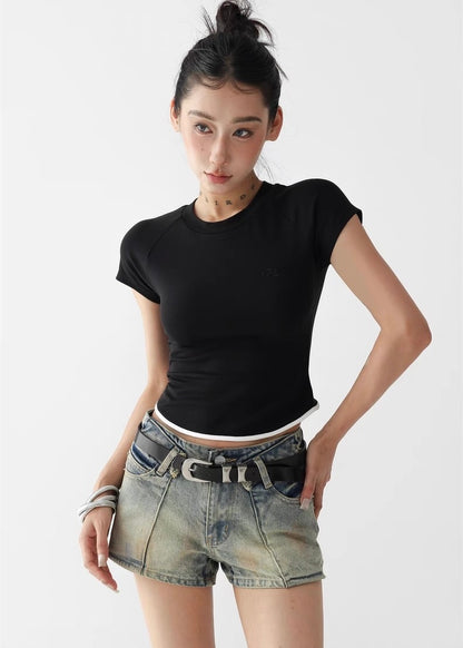 Slim fit short T-shirt / AS1289