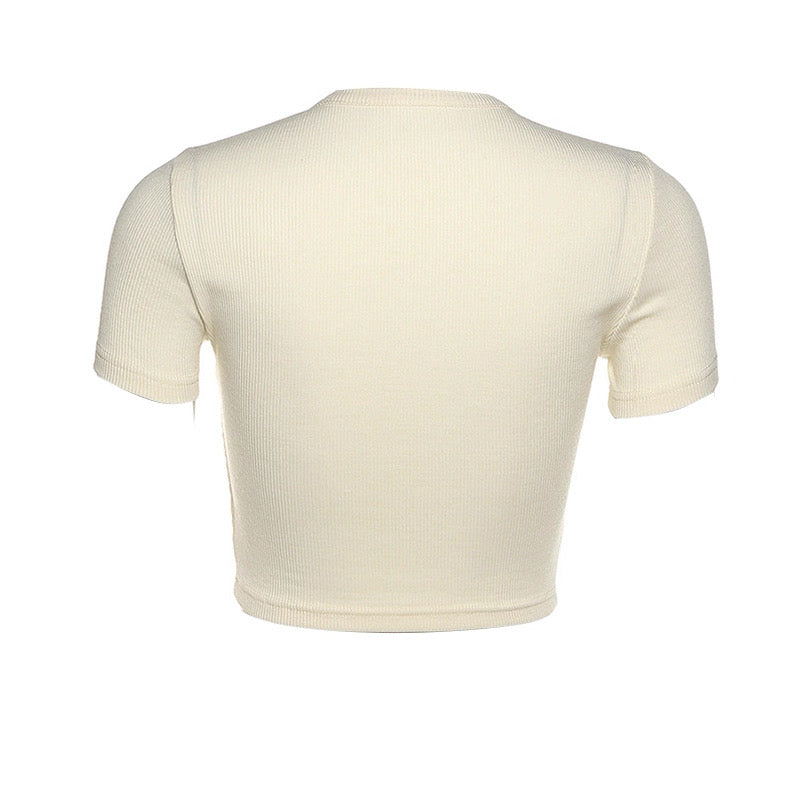 クロップド半袖Tシャツ / VO1254