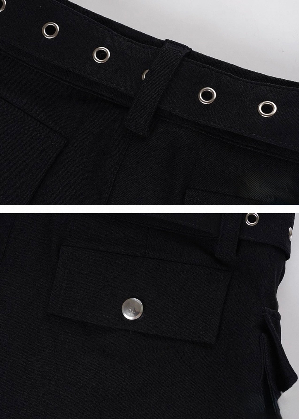 メタルベルトブラックショートパンツ / VO1135