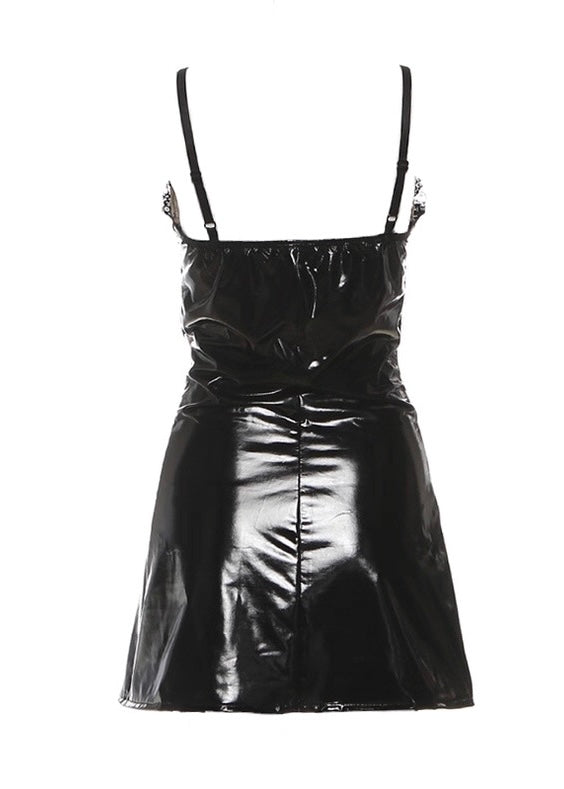 シャイニーPUレースミニワンピ / vo1296