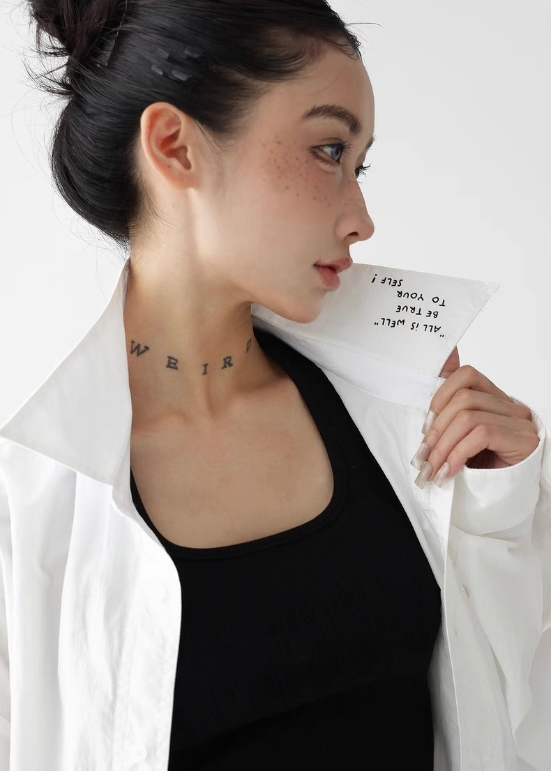 Loose Casual White Shirt / AS1265
