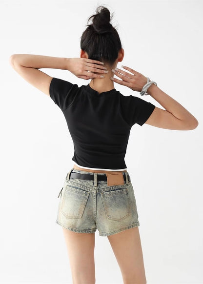 Slim fit short T-shirt / AS1289