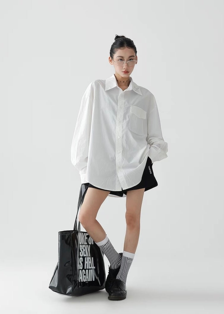 Loose Casual White Shirt / AS1265