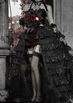 Scarlet Gothic Multi-Layer Tailored Skirt ＆ Cage Petti Coat / CT02