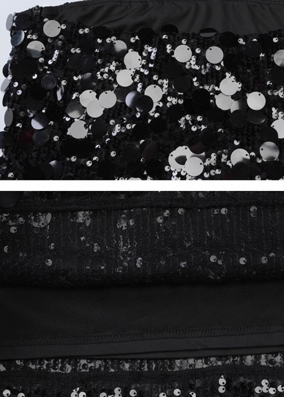 スパンコールチューブトップドレス / VO1220