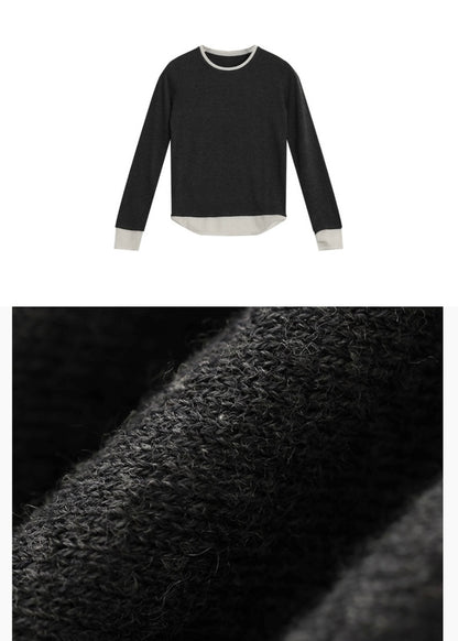 Patchwork long sleeve T-shirt / AS1221