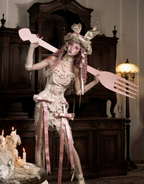 Elegant Rabbit Retro Bow Skirt & Stockings / DR07