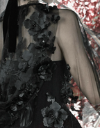 Gothic Beaded Embroidered Hooded Cape / CT04