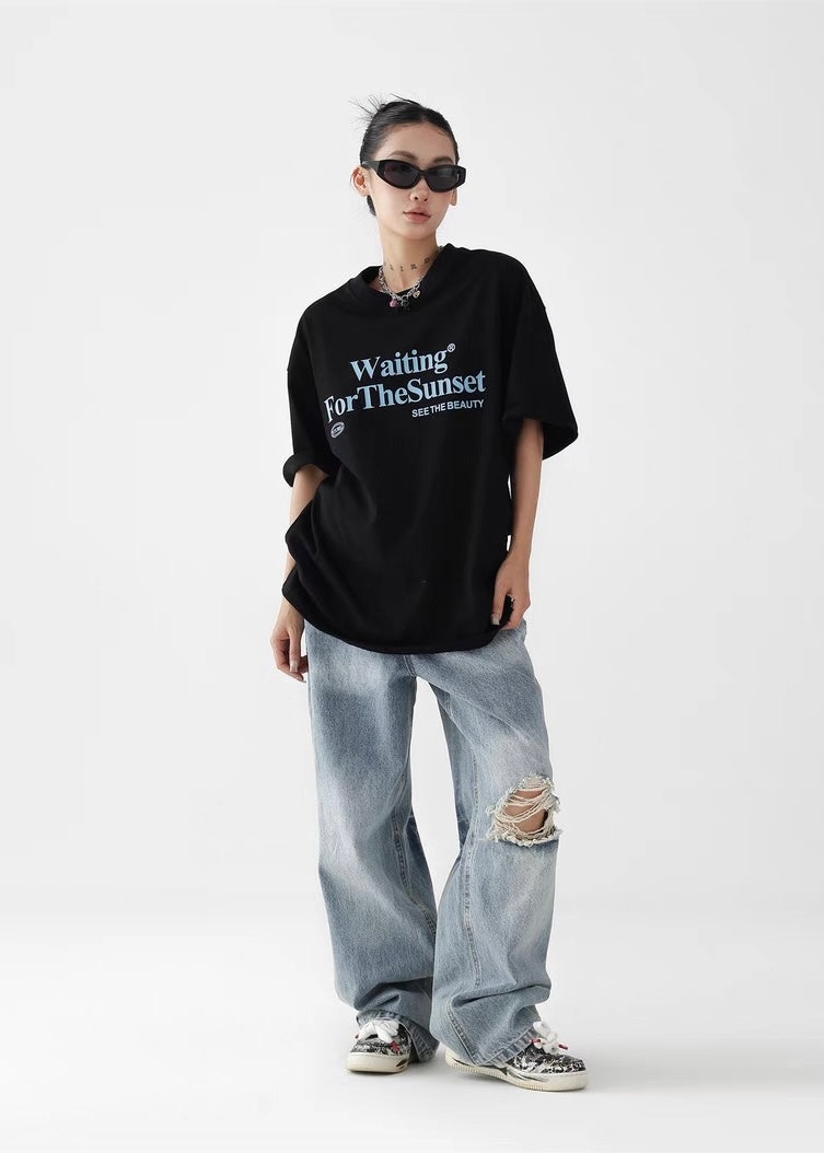 Star patch embroidered T-shirt / AS1264