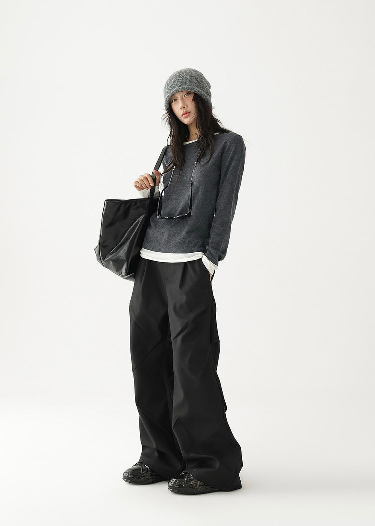 Patchwork long sleeve T-shirt / AS1221