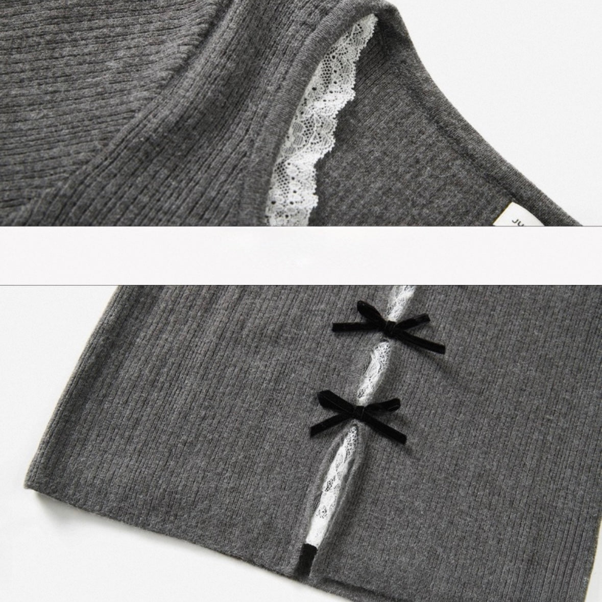 レースリボンニットトップス / vo1292