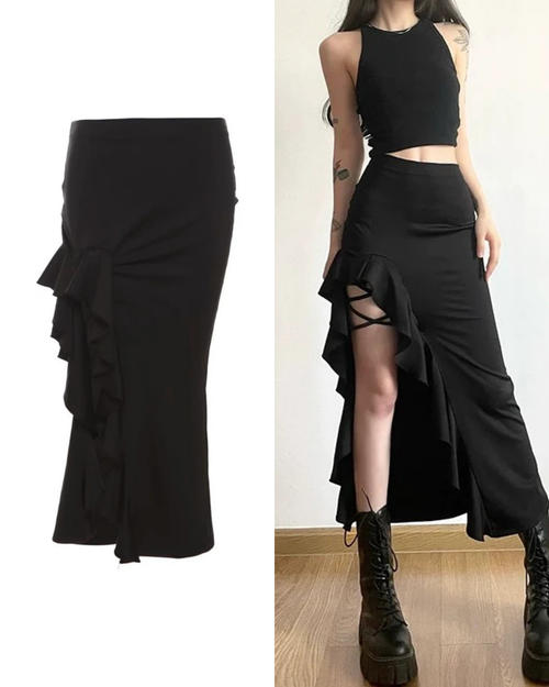 サイドスリットマーメイドスカート / VO1155