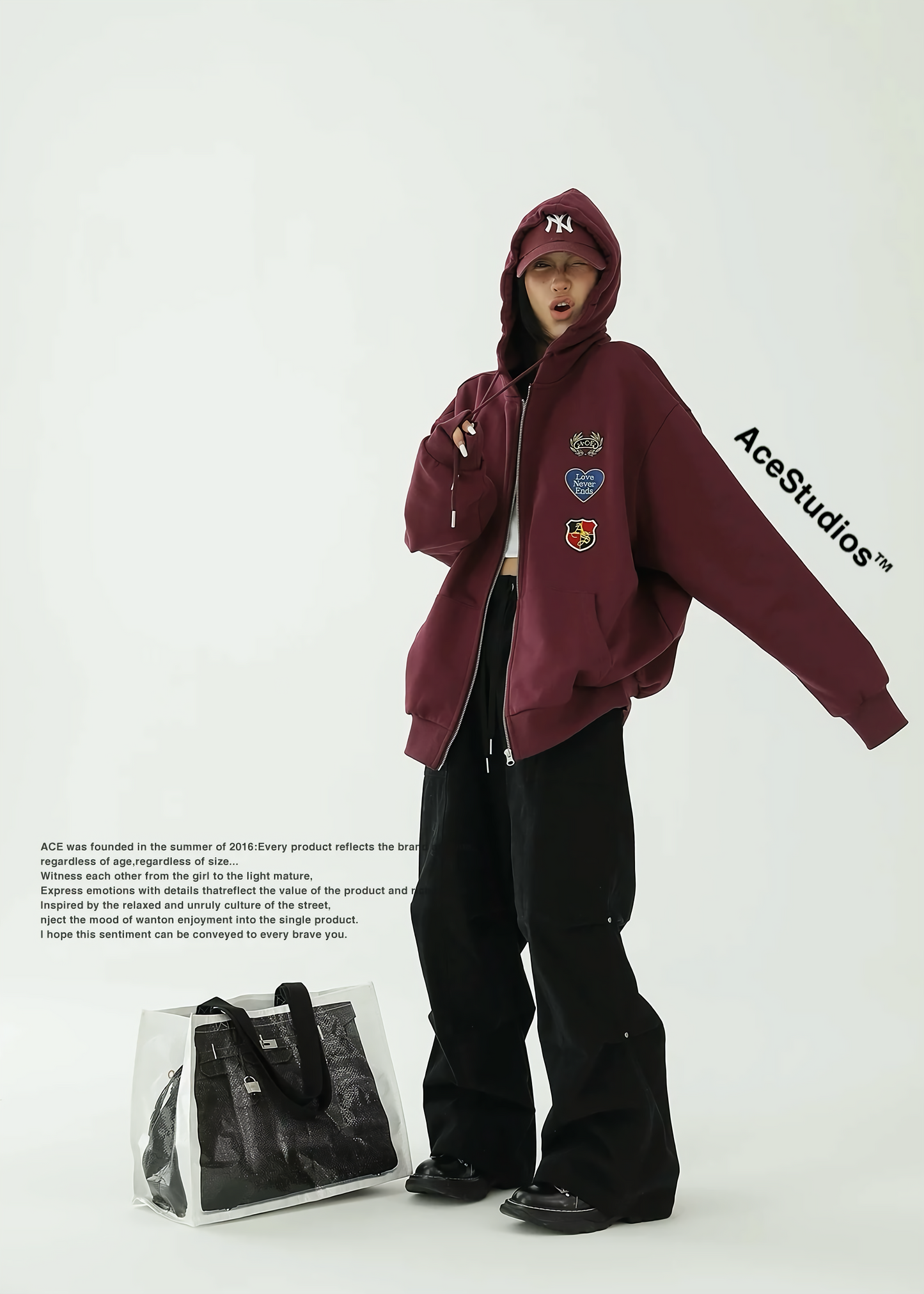 American retro wide leg pants / AS1131 