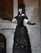 Goth One Shoulder Puff Sleeve Top / NC01