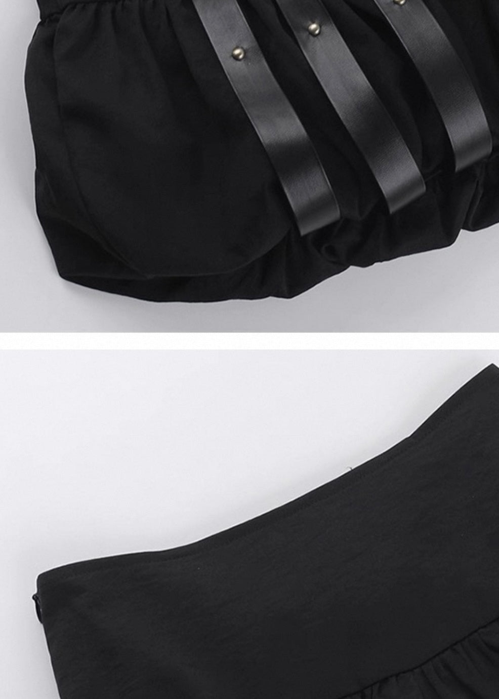 PUレザーベルトパンプキンパンツ / VO1212