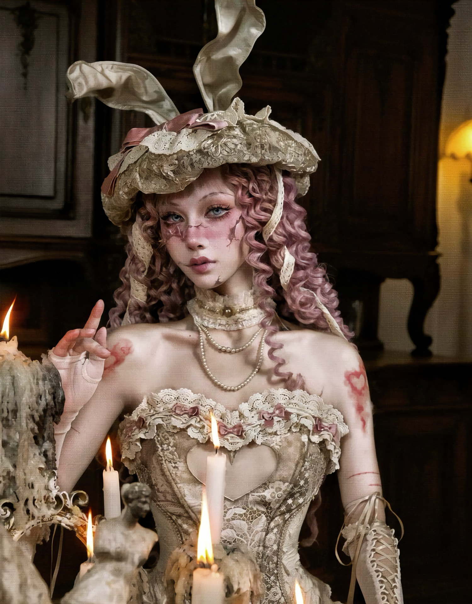 Love Fishbone Rococo Top Set / DR08