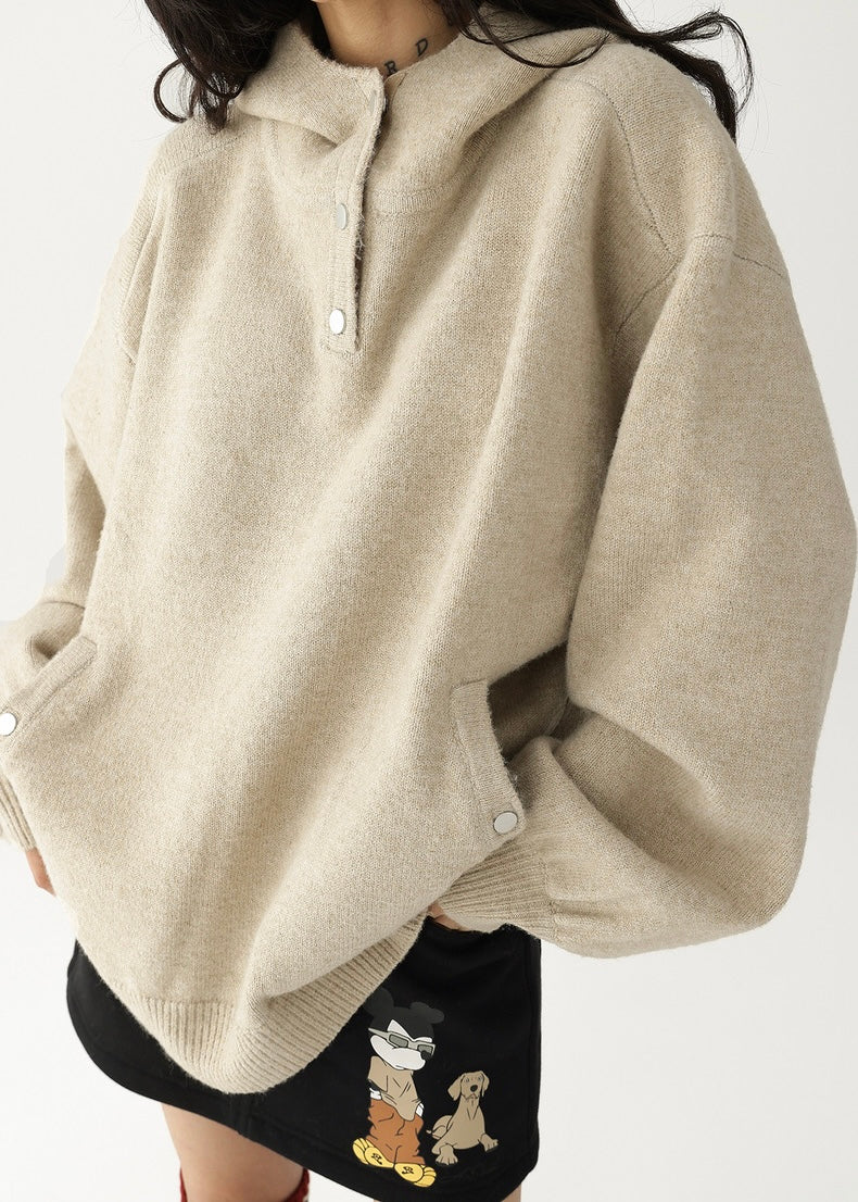 turtleneck pullover hoodie / AS1183 