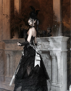 Black Lace Rabbit Hat / NC05