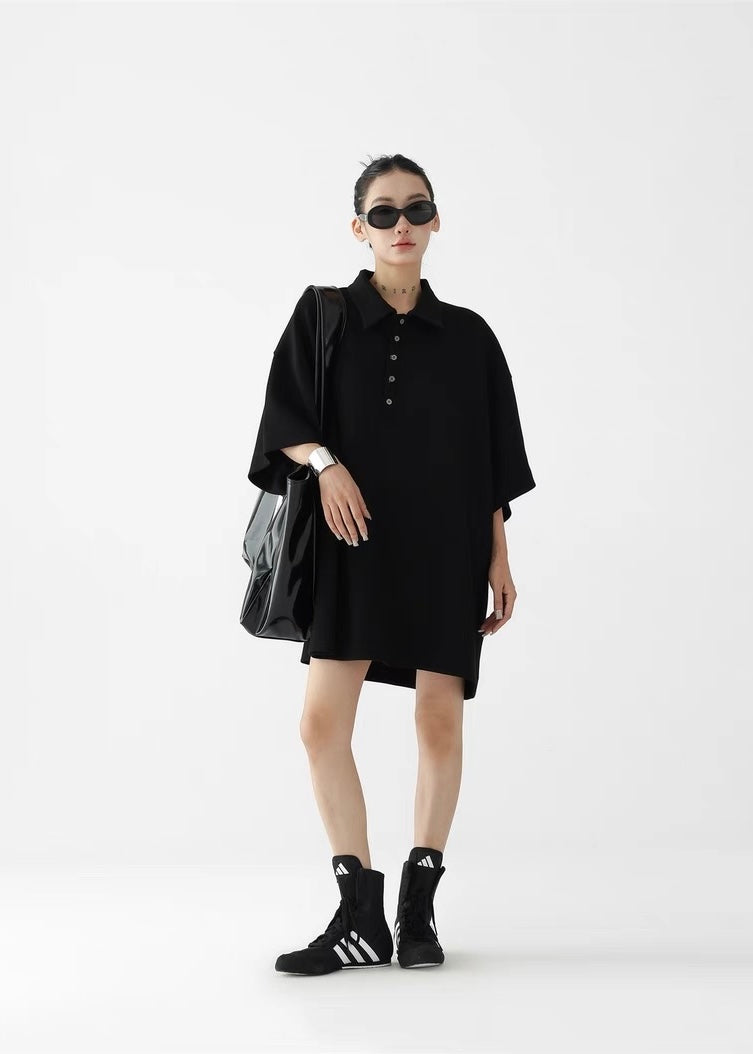 Casual loose half sleeve polo shirt / AS1268