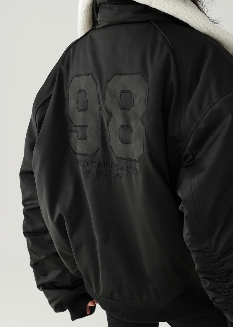 padded stand collar jacket / AS1159 