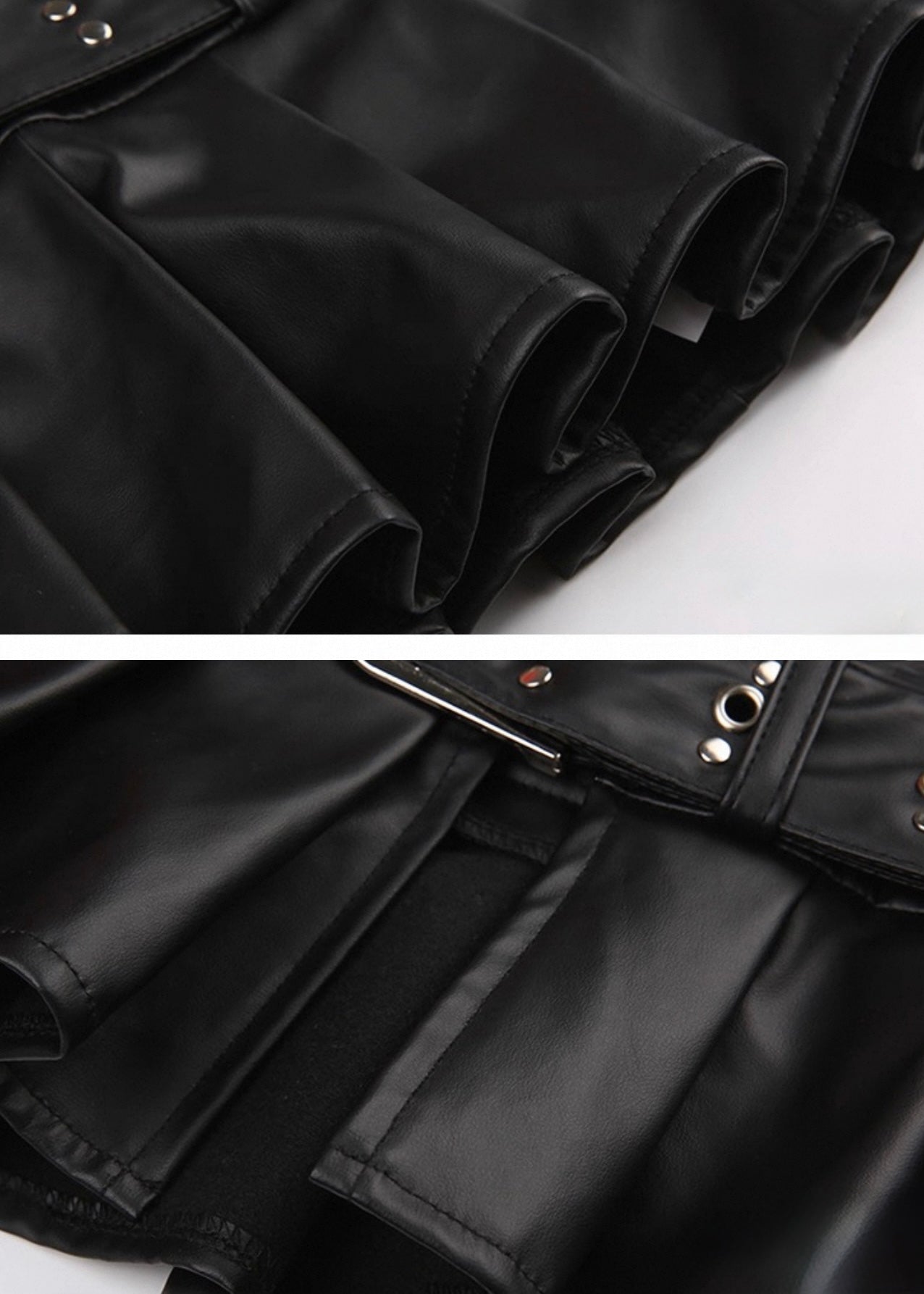 ベルト付PUレザースカート / VO1126