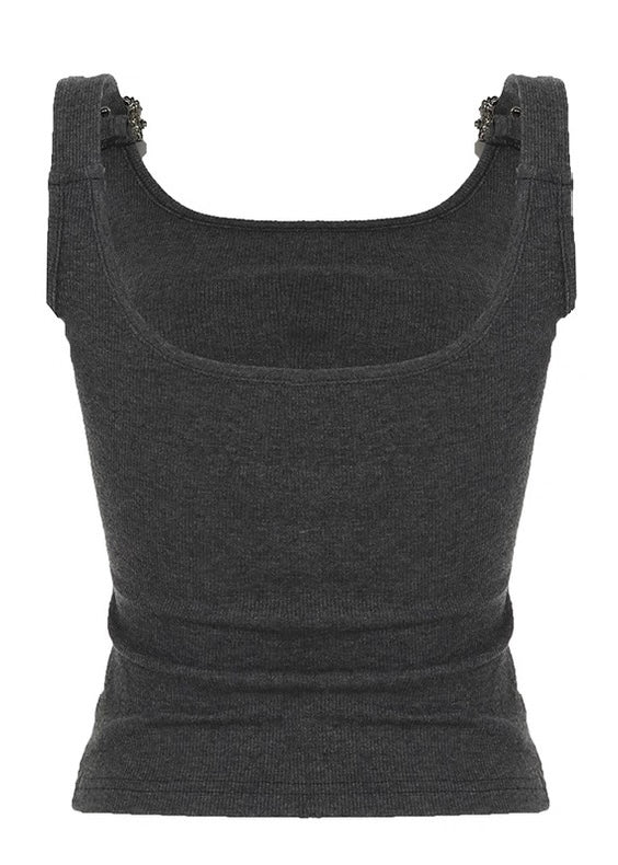 メタルバックルショルダートップ / VO1106