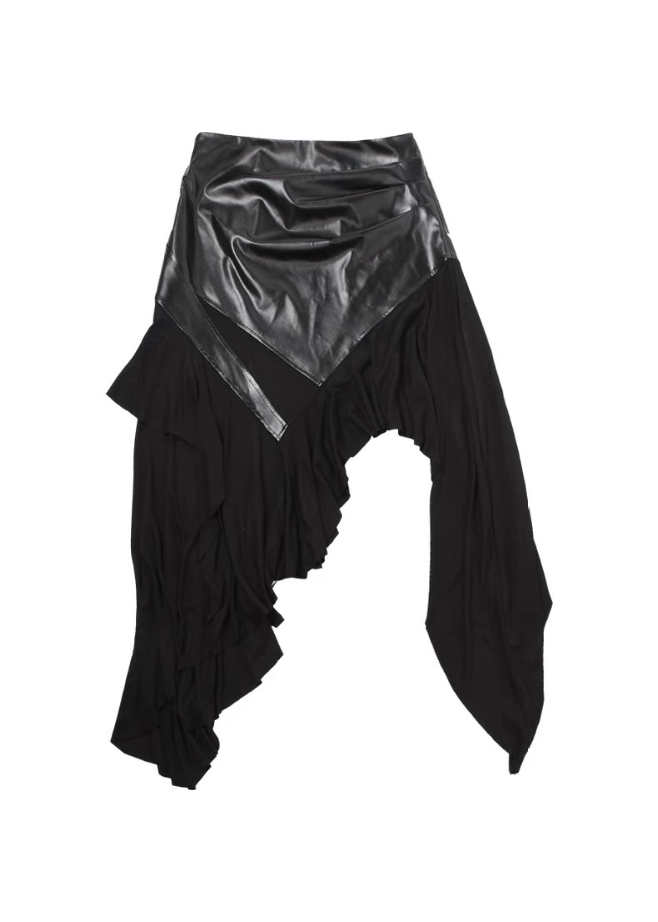 PUレザーイレギュラーロングスカート / VO1167