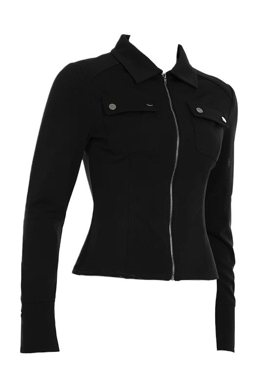 ジップアップラペル長袖シャツ / VO1316