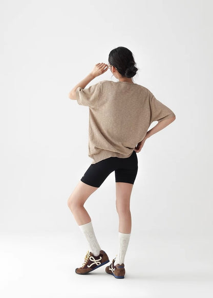 Simple knit comfort T-shirt / AS1249