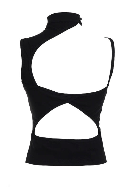 カットアウトバックレスノースリーブトップス / VO1113