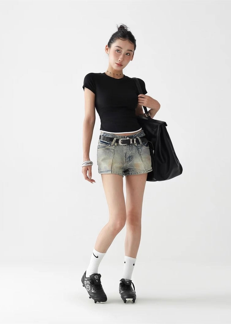 Slim fit short T-shirt / AS1289