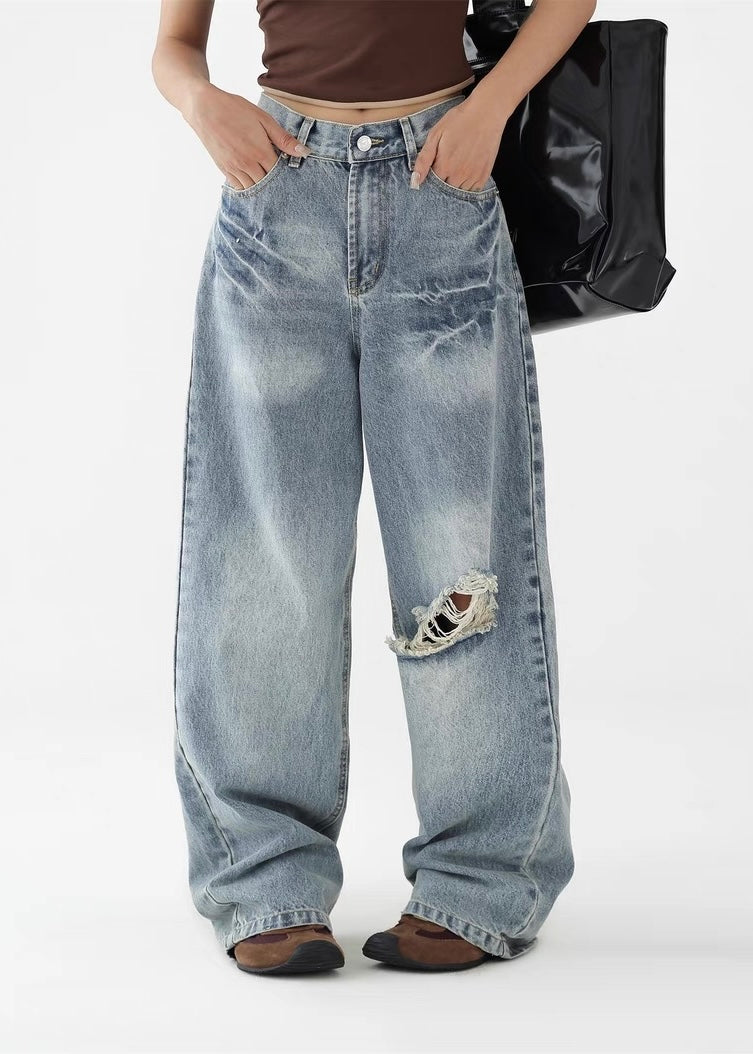 Blue Letter Denim Pants / AS1270
