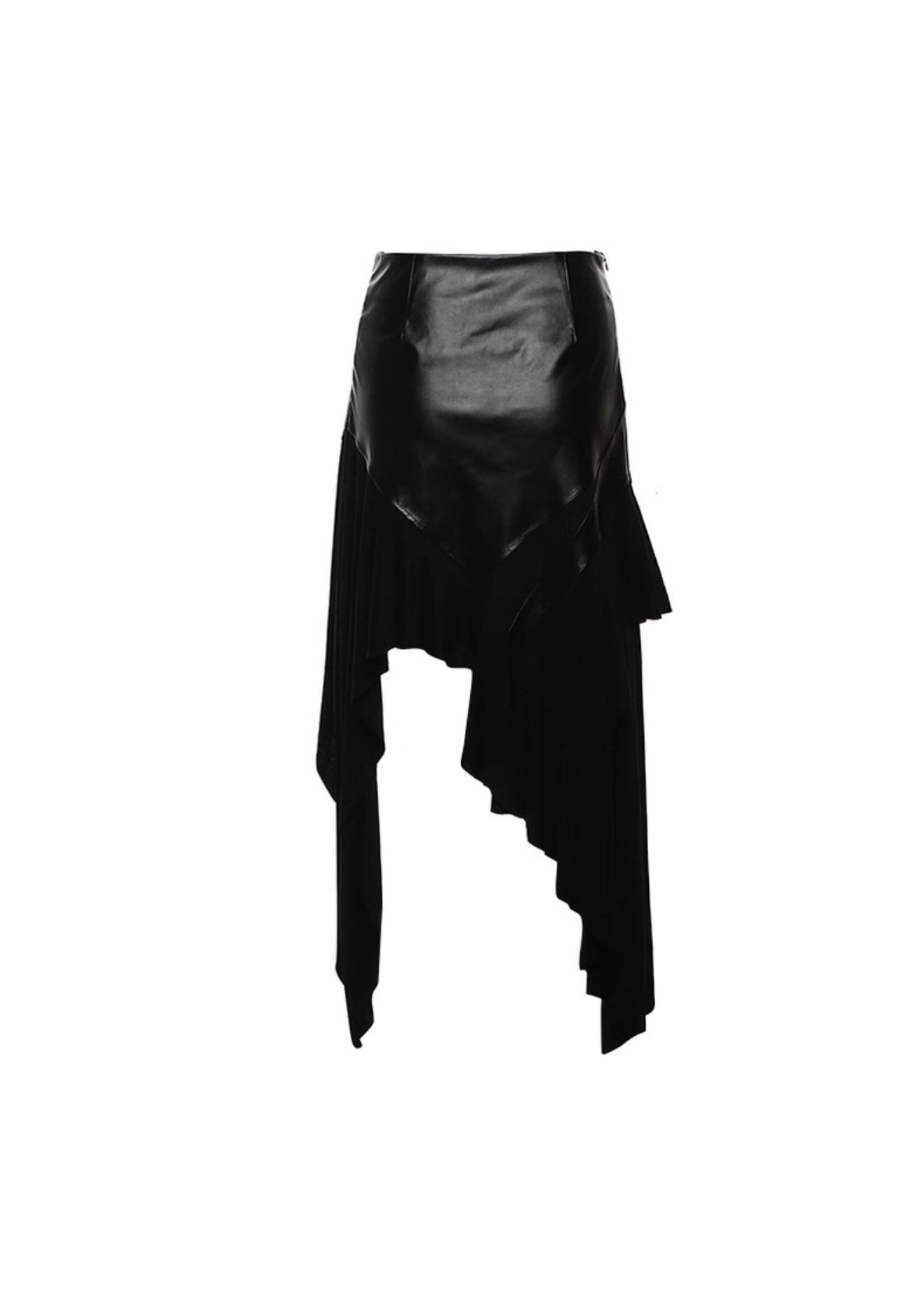 PUレザーイレギュラーロングスカート / VO1167