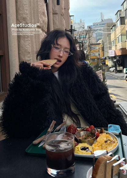 american retro fur jacket / AS1153 