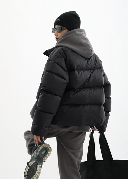 stand collar short down jacket / AS1164