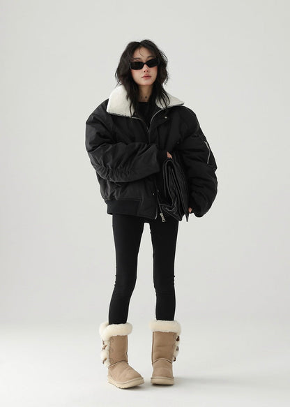 padded stand collar jacket / AS1159 