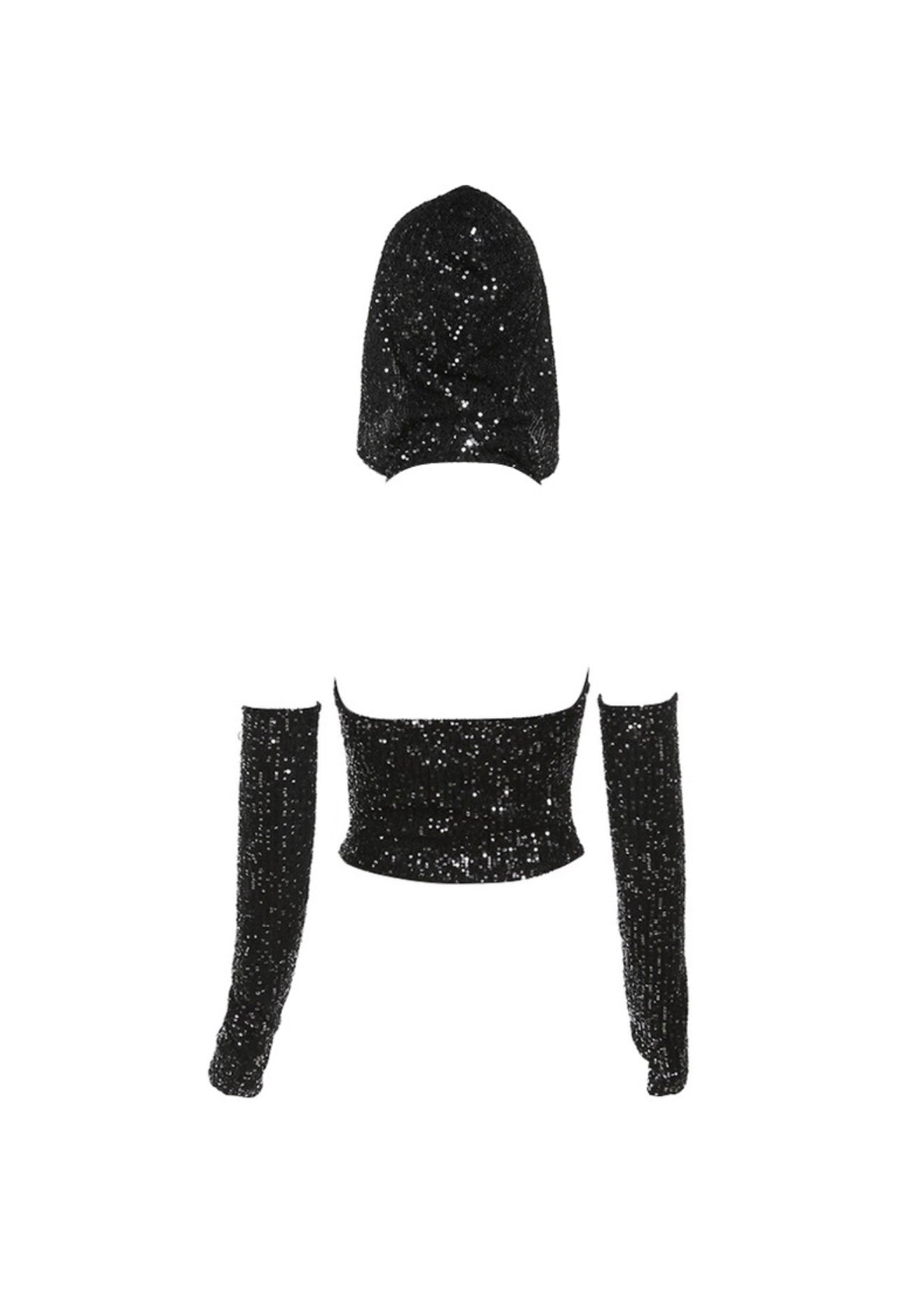 フード付きオフショルダートップス / VO1189