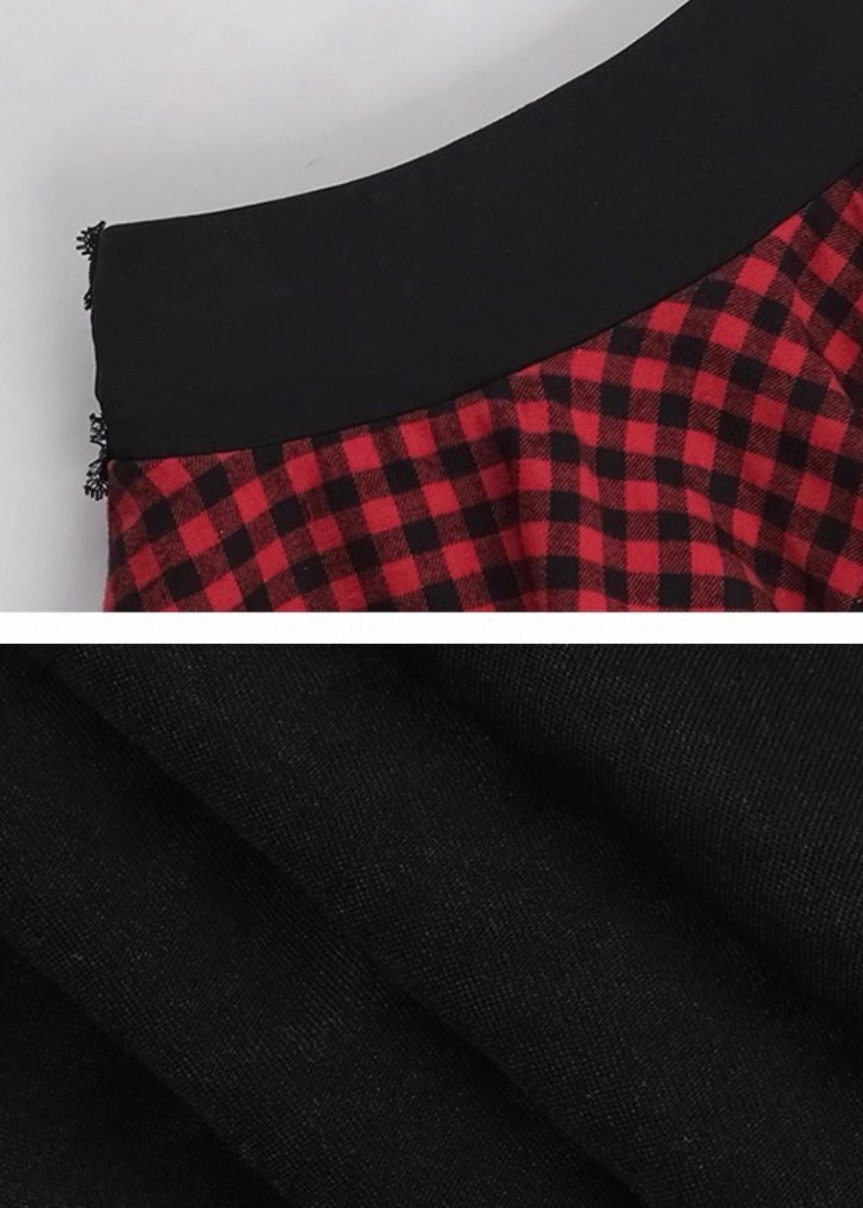 チェック柄フリルミニスカート / VO1208