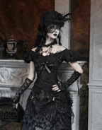 Goth One Shoulder Puff Sleeve Top / NC01